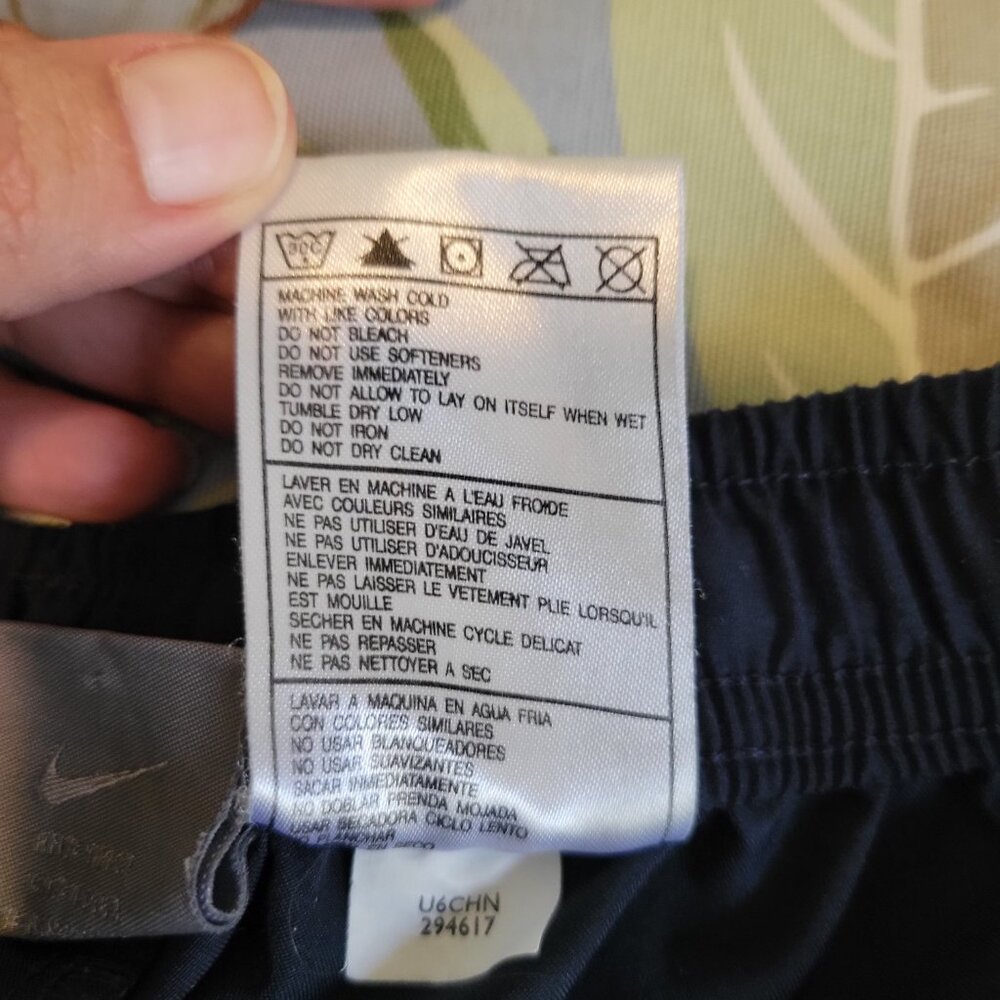 Vintage Nike Silver Tag Track Capri Pants - Womens Size XL- Navy/White - Picture 11 of 12